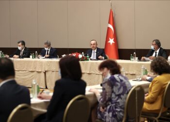 تشاووش أوغلو يلتقي رجال الأعمال الأتراك في صربيا