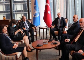 أردوغان وغوتيريش يبحثان تطورات أفغانستان وقضية قبرص