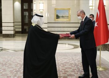 أردوغان يتسلم أوراق اعتماد سفير قطر