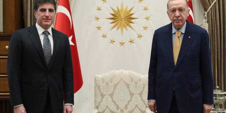 أردوغان يستقبل بارزاني في أنقرة