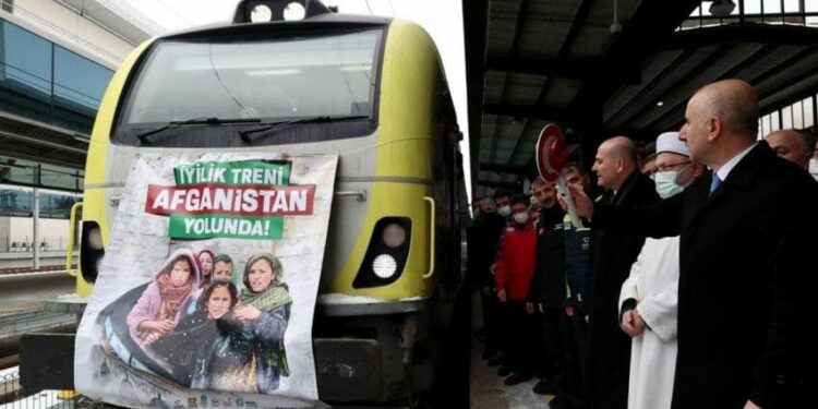 محملا بمساعدات.. “قطار الخير” الثالث ينطلق من أنقرة إلى أفغانستان