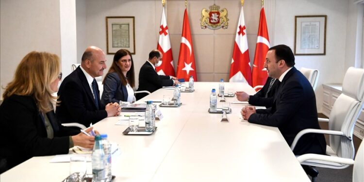 وزير الداخلية التركي يلتقي رئيس الوزراء الجورجي