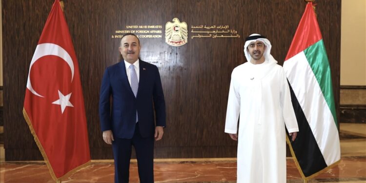 تشاووش أوغلو ونظيره الإماراتي يبحثان العلاقات الثنائية