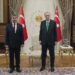 أردوغان يلتقي رئيس وزراء قبرص التركية