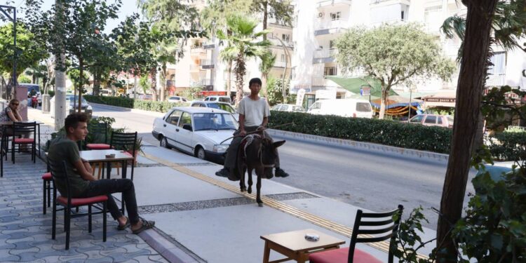 ياباني ينهي جولة واسعة في تركيا على ظهر حمار